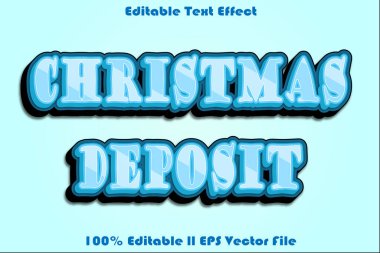 Noel Deposu Düzenlenebilir Metin Efekti