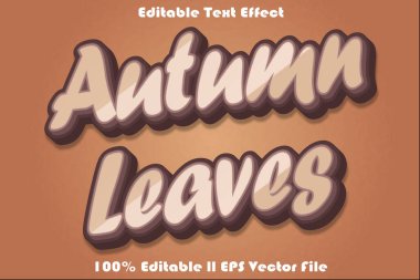 Sonbahar Yaprakları Düzenlenebilir Metin Efekti