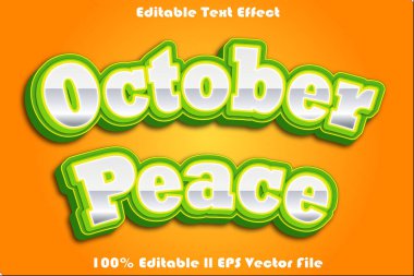 Ekim Barış Düzenlenebilir Metin Efekti