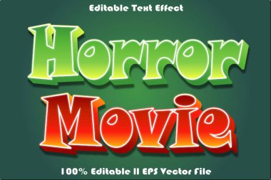 Korku Filmi Düzenlenebilir Metin Efekti