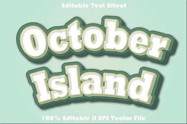 Ekim Adası Düzenlenebilir Metin Efekti