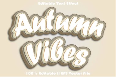 Autumn Vibes Düzenlenebilir Metin Efekti