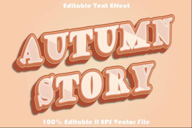 Sonbahar Hikayesi Düzenlenebilir Metin Efekti