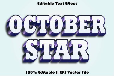 Ekim Yıldızı Düzenlenebilir Metin Efekti