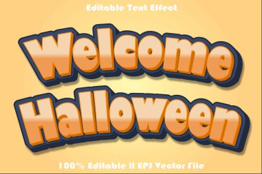 Cadılar Bayramı Düzenlenebilir Metin Efektini Hoşgeldiniz