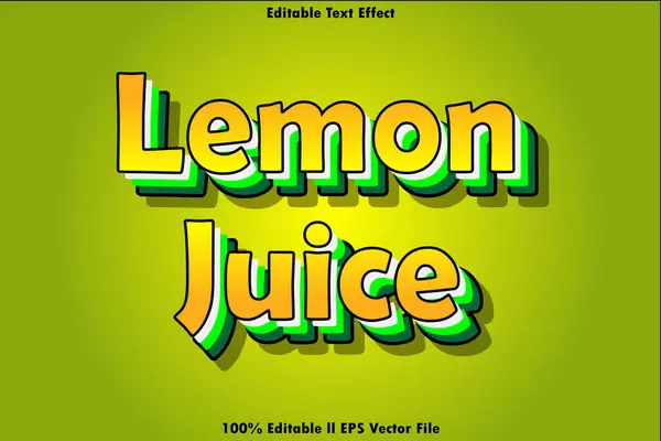 stock vector Lemon Juice Editable Text Effect