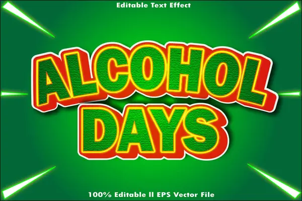 Alkol Günleri Düzenlenebilir Metin Efekti