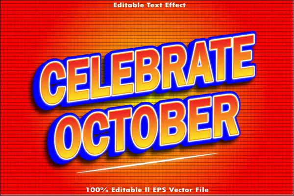 Ekim Düzenlenebilir Metin Efektini Kutla