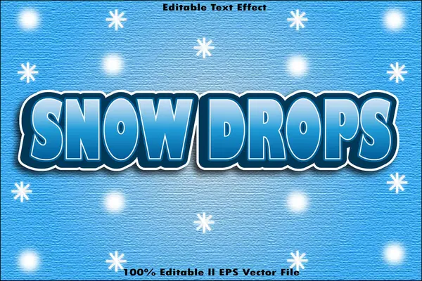 Kar Damlaları Düzenlenebilir Metin Efekti