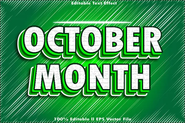 Ekim Ayının Düzenlenebilir Metin Efekti