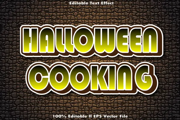 Cadılar Bayramı Pişirme Düzenlenebilir Metin Efekti