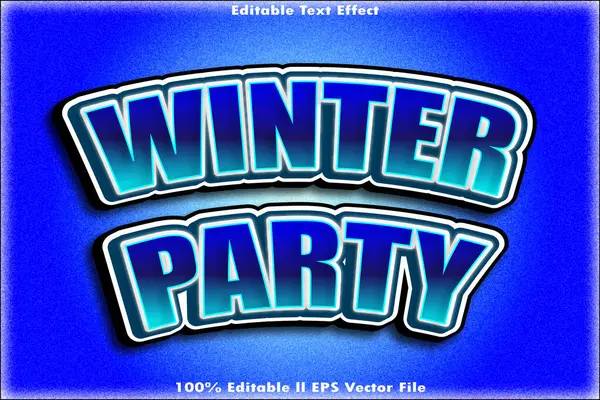 Kış Partisi Düzenlenebilir Metin Efekti