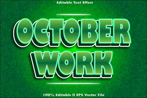 Ekim Çalışma Düzenlenebilir Metin Efekti