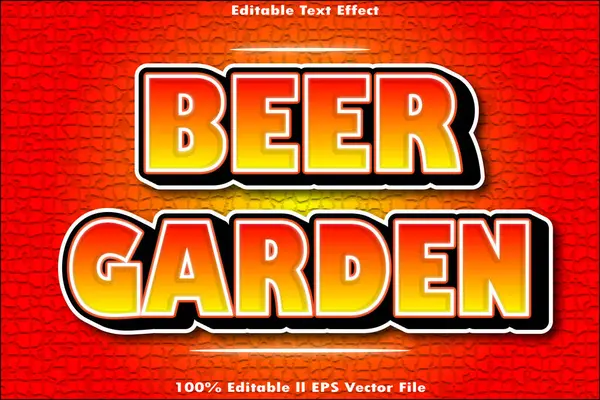 Bira Bahçesi Düzenlenebilir Metin Efekti