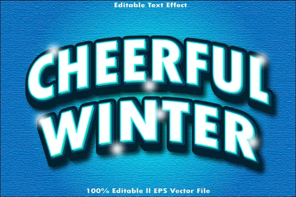 Neşeli Kış Düzenlenebilir Metin Efekti