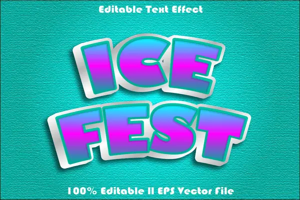 Buz Festivali Düzenlenebilir Metin Efekti