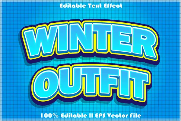 Kış Kıyafeti Düzenlenebilir Metin Efekti
