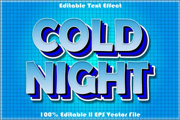 Soğuk Gece Düzenlenebilir Metin Efekti