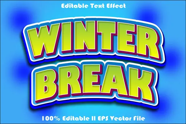 Kış molası Düzenlenebilir Metin Efekti