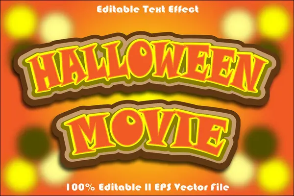 Cadılar Bayramı Filmi Düzenlenebilir Metin Efekti