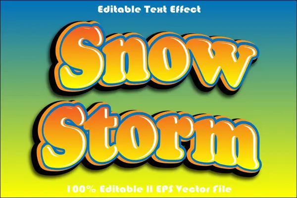 Kar Fırtınası Düzenlenebilir Metin Efekti