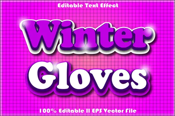 Kış Eldivenleri Düzenlenebilir Metin Efekti