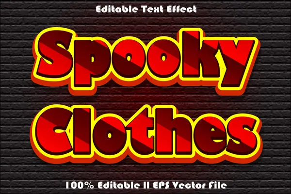 Ürkütücü Kıyafetler Düzenlenebilir Metin Efekti
