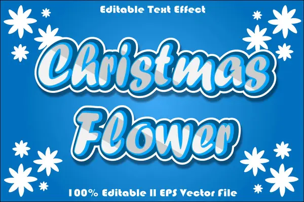 Noel Çiçeği Düzenlenebilir Metin Efekti