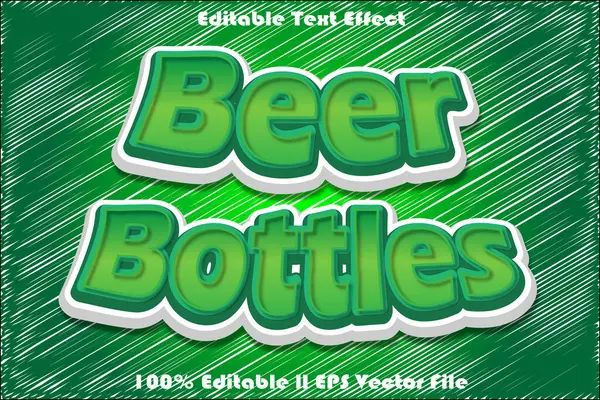 Bira Şişeleri Düzenlenebilir Metin Efekti