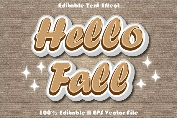 Merhaba Sonbahar Düzenlenebilir Metin Efekti