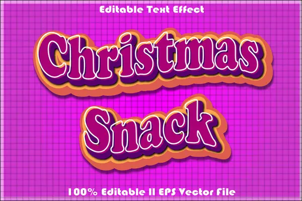 Noel Atıştırmalığı Düzenlenebilir Metin Efekti