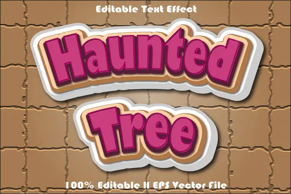 Lanetli Ağaç Düzenlenebilir Metin Efekti