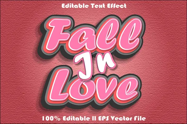 Aşık Ol Düzenlenebilir Metin Efekti