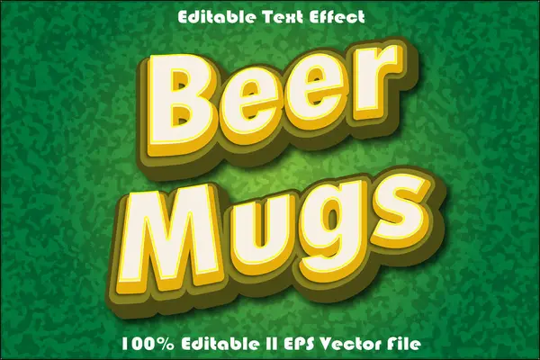 Bira Kadehleri Düzenlenebilir Metin Efekti