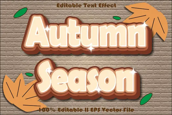 Sonbahar Sezonu Düzenlenebilir Metin Efekti
