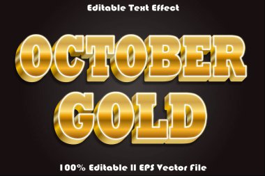Ekim Altın Düzenlenebilir Metin Efekti