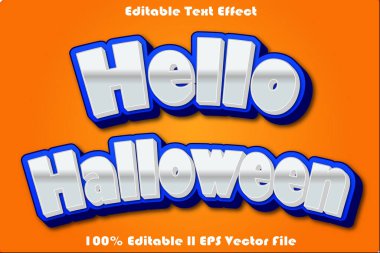 Merhaba Cadılar Bayramı Düzenlenebilir Metin Efekti