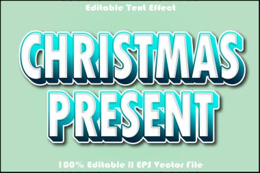 Noel Mevcut Düzenlenebilir Metin Efekti