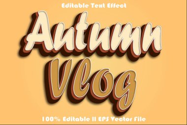 AUTUMN Düzenlenebilir metin efekti