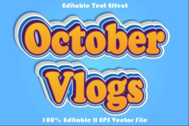 Ekim ayında düzenlenebilir metin efekti