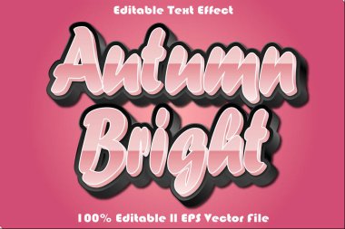 Sonbahar Parlak Düzenlenebilir Metin Efekti