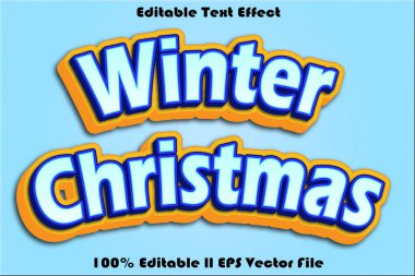 Kış Noel Düzenlenebilir Metin Efekti