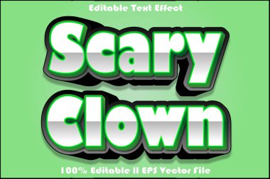 Korkunç Palyaço Düzenlenebilir Metin Efekti