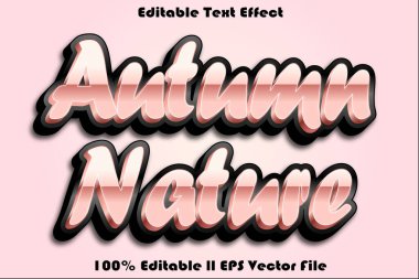 Sonbahar Doğası Düzenlenebilir Metin Efekti