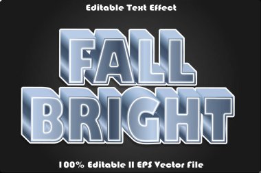 Sonbahar Parlak Düzenlenebilir Metin Efekti