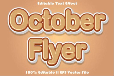 Ekim ayında düzenlenebilir metin efekti