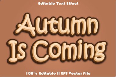 Sonbahar geliyor Düzenlenebilir Metin Efekti