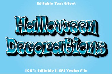 Cadılar Bayramı Dekorasyonları Düzenlenebilir Metin Efekti