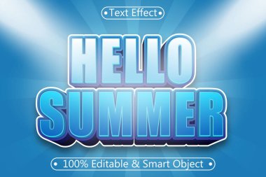 Merhaba Yaz Düzenlenebilir 3 Boyut Modern Kabartma