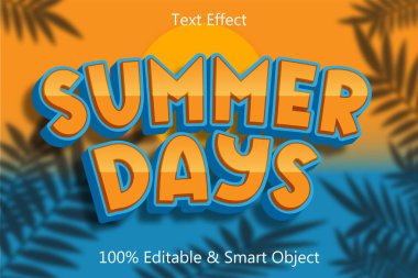 Yaz Düzenlenebilir Metin Efekti 3 Boyut Kabartma Modern Biçim